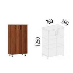 Шкаф с полками Лидер 82.30 Орех Пегас 760х390х1250