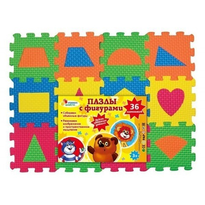 Мягкие пазлы Союзмультфильм с фигурами 36 элементов 5х5см