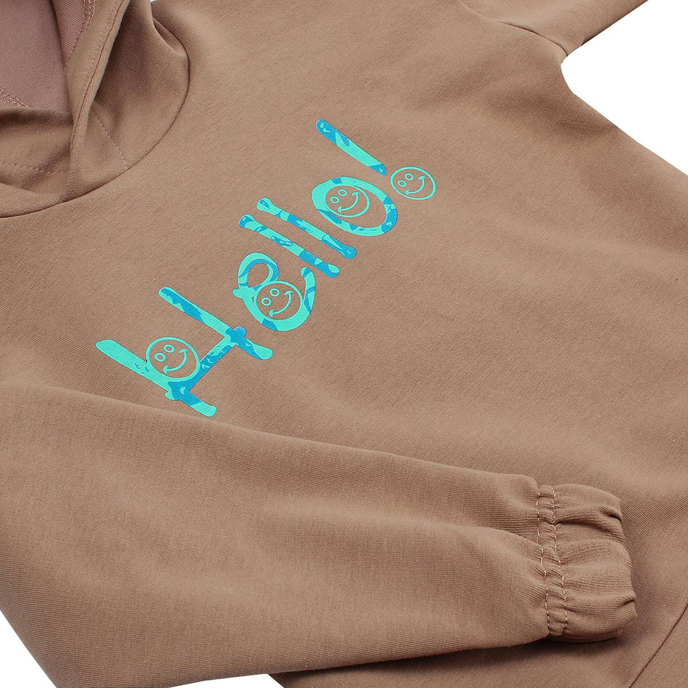 Костюм д/мальчика (джемпер+брюки) КМ-835/6 р.128 "Робот-6" коричневый (Ивашка)