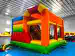 Коммерческий надувной батут «Радужный» с крышей, 5,9*5*3,5 м