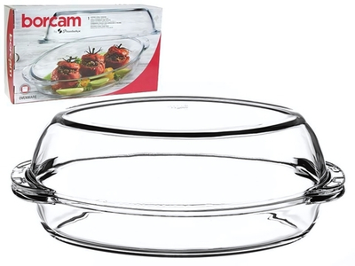 Форма жаропрочная овальная 2,25л с крышкой 1,8л "Borcam"