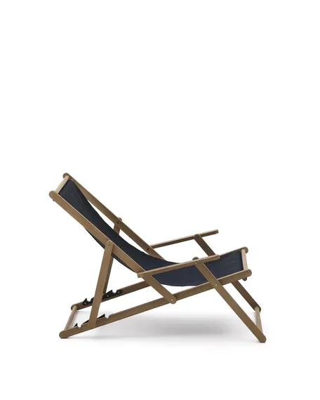 Складное кресло Vilara для улицы из акации черного цвета