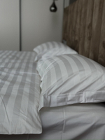 Постельное белье из страйп-сатина Hotel White