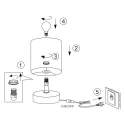 Настольная лампа Rivoli Eleanor 7070-502 1 * Е14 40 Вт керамика кофейная