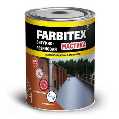 Мастика битумно-резиновая 8 кг FARBITEX