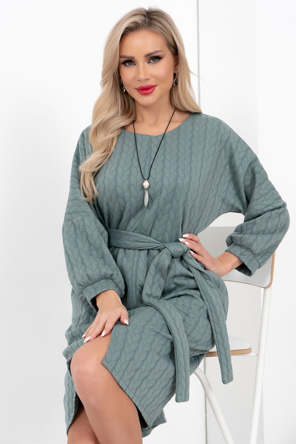 Платье Сара (полынь) Р11-989/16 Nikol (Акция)