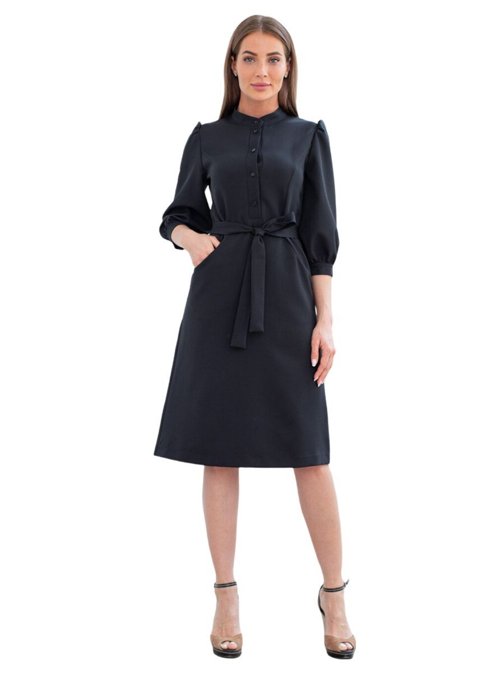 Платье медицинское Dr. Nice Beauty на пуговицах, бежевый, 48