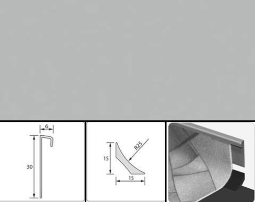 Плинтус д/линолеума "ИД" (верх) Светло-серый 2,5м