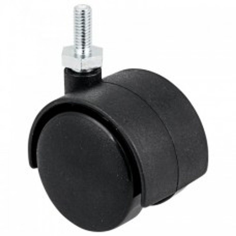 Колесо 50мм, болт М10, черный пластик