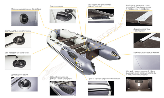 Надувная лодка Ривьера 3400 СК Компакт