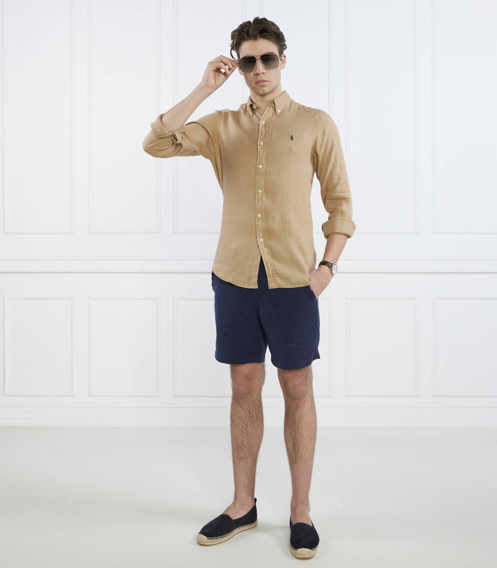 льняная рубашка POLO RALPH LAUREN - светло-коричневый(710829443)
