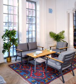 Диванная группа из алюминия CONCORDE M темный графит