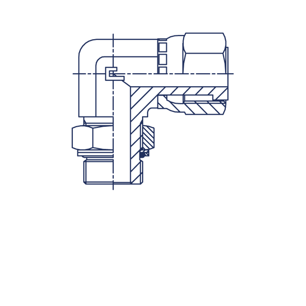 ФИТТИНГ ORFS ELBOW 38-1.1/2