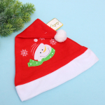 Колпак новогодний «Весёлый снеговичок», красный