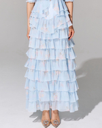 Юбка длины макси из премиального шифона