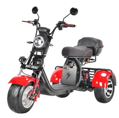 Электроскутер Citycoco White Siberia PRO Trike 3000W Красный