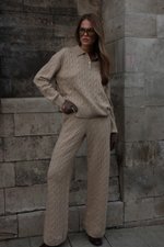 Костюм из кашемира и шерсти мериноса, Бежевый