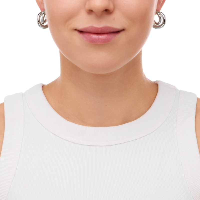 Серьги Крест-накрест – Серебро