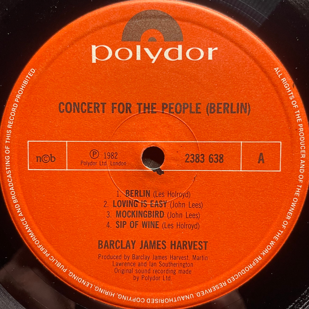 Barclay James Harvest ‎– A Concert For The People (Скандинавия 1982г.)