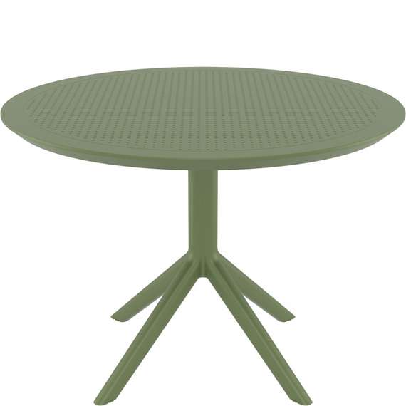 Пластиковый стол Sky Ø105 см, оливковый