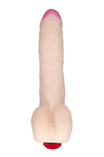 LOVETOY Neoskin 27,2 см – реалистичный вибратор с мошонкой и мультискоростной вибрацией, телесный, диаметр 5,2 см, рабочая длина 19 см