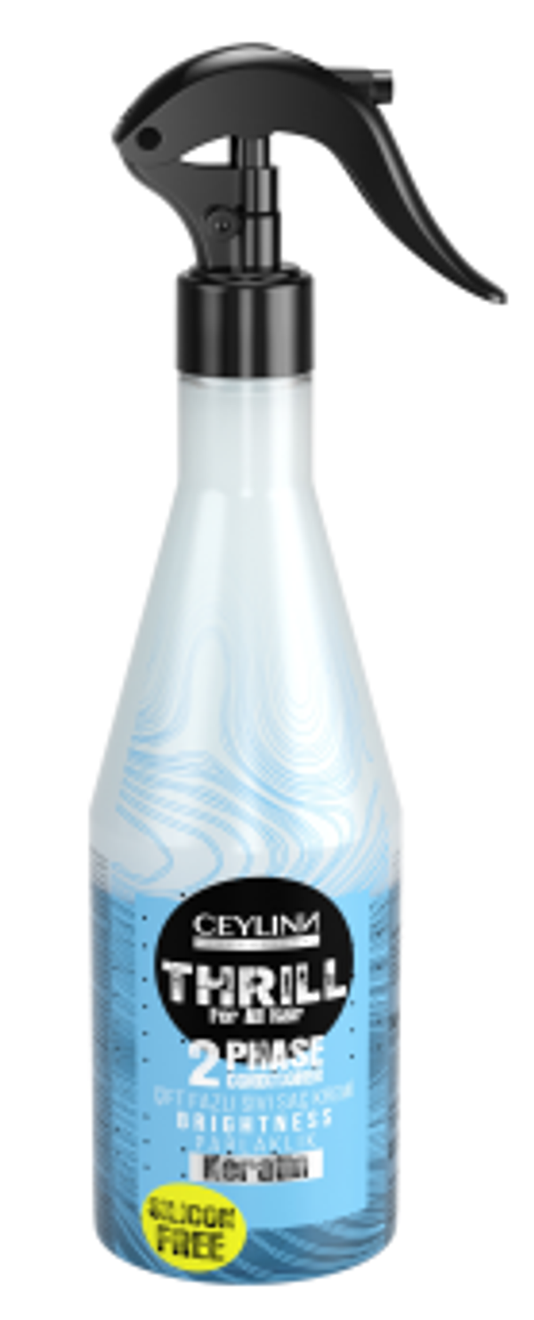 Двухфазный кондиционер для волос CEYLINN THRILL с кератином без силикона, 400 мл