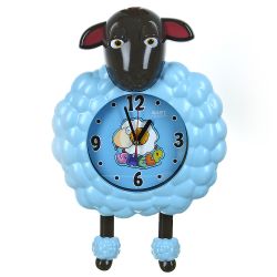 Часы настенные (с маятником) "Овечка" 26,5*9*43см. (5видов) (часы-батарейка 1"АА" в комплект не вход