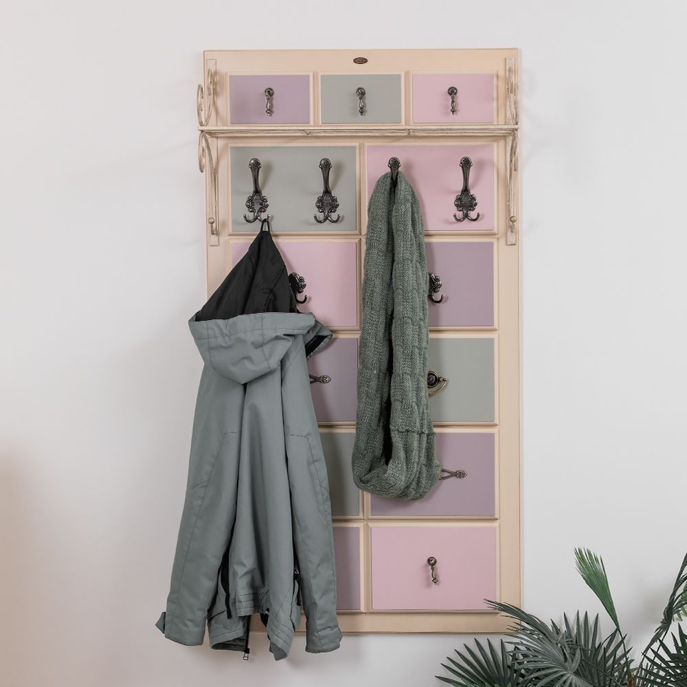 Вешалка настенная Пандора 3 Айвори Акварель