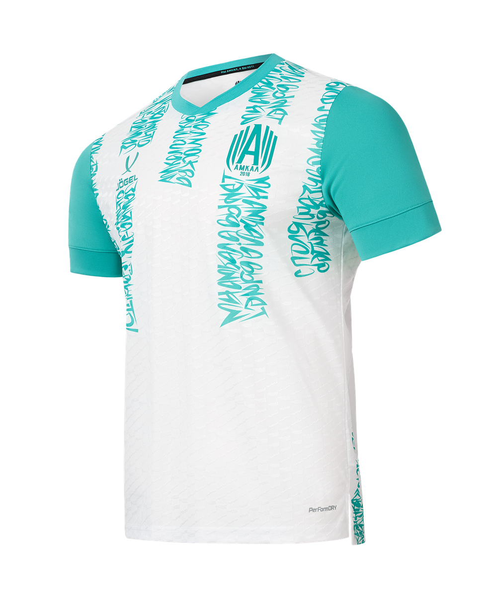 Футболка игровая JOGEL AMKAL PerFormDRY Jersey, белый/бирюзовый