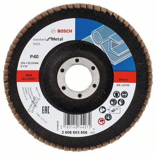Лепестковый шлифкруг X431, Standard for Metal 125 мм К 60 Bosch 2608603657