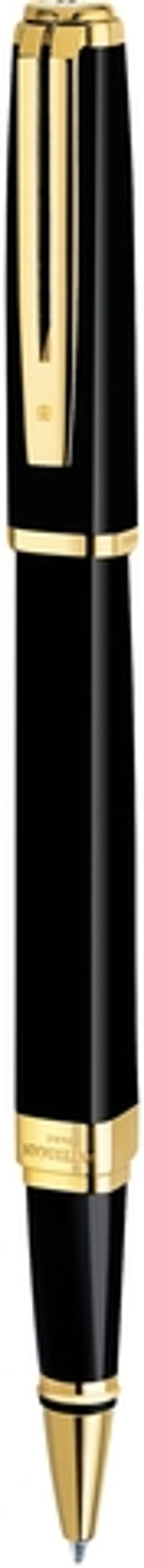 Ручка-роллер Waterman Exception, цвет: Slim Black GT, стержень: Fblk (TF)