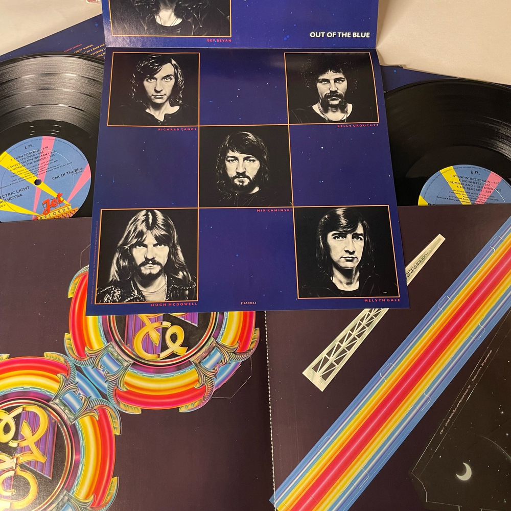 Винтажная виниловая пластинка LP Electric Light Orchestra ELO Out Of The Blue (США 1977) (Полный Комплект, Игрушка, Постер) Mr. Blue Sky