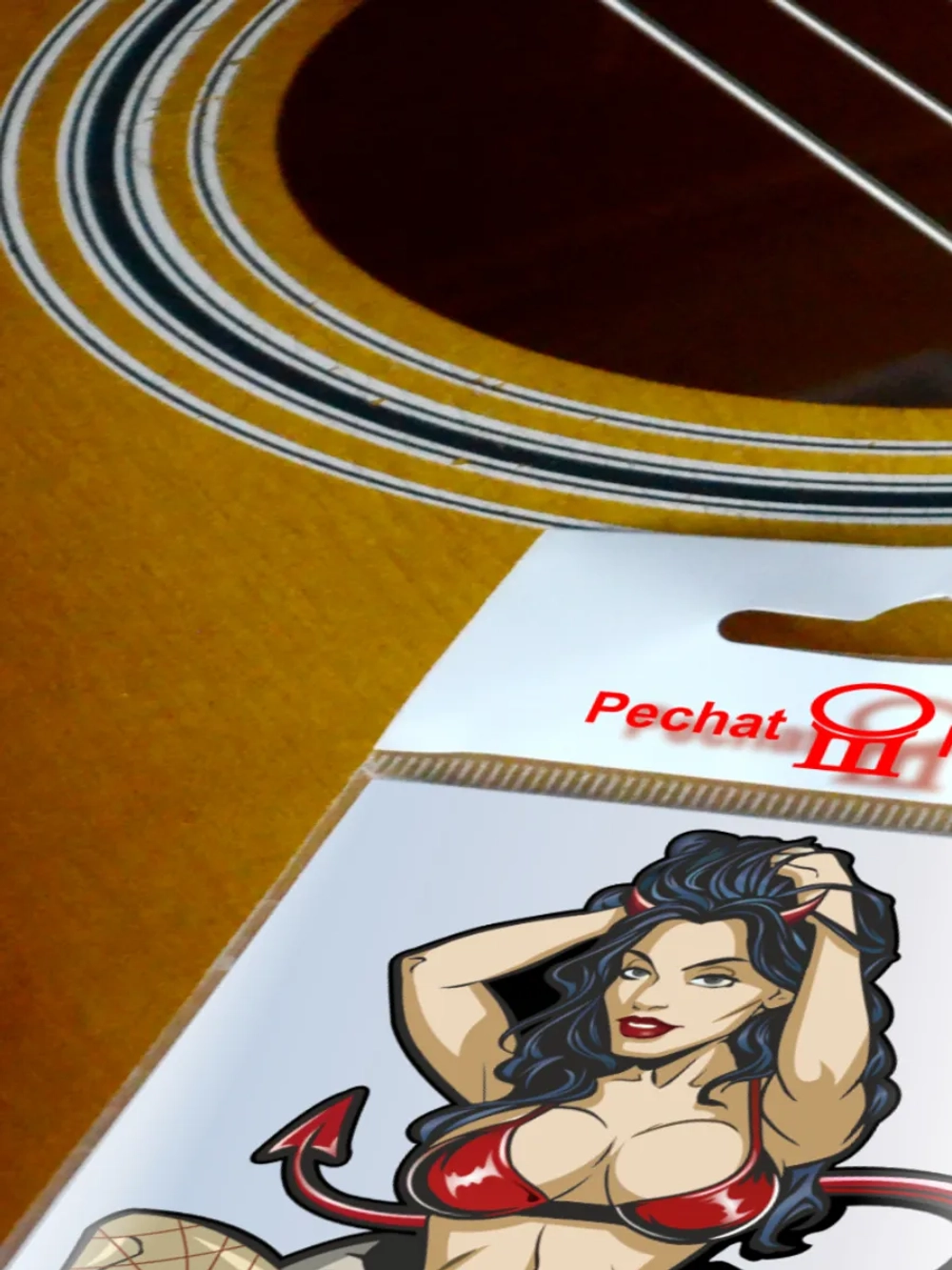 Стикер - Девушка в черепе - на мотоцикл, байк