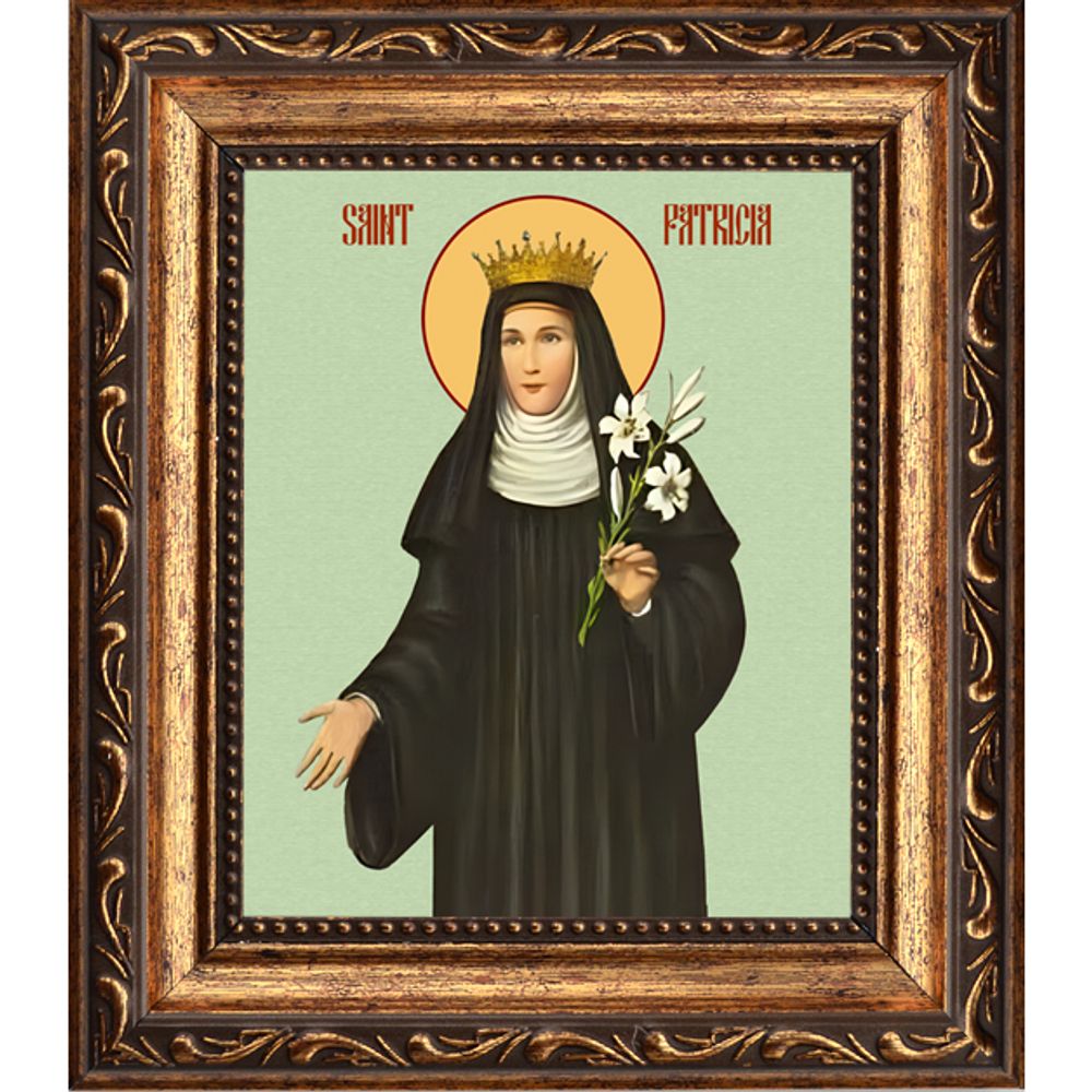Патриция Неаполитанская (Патрикия Константинопольская) святая праведная дева. Икона на холсте.