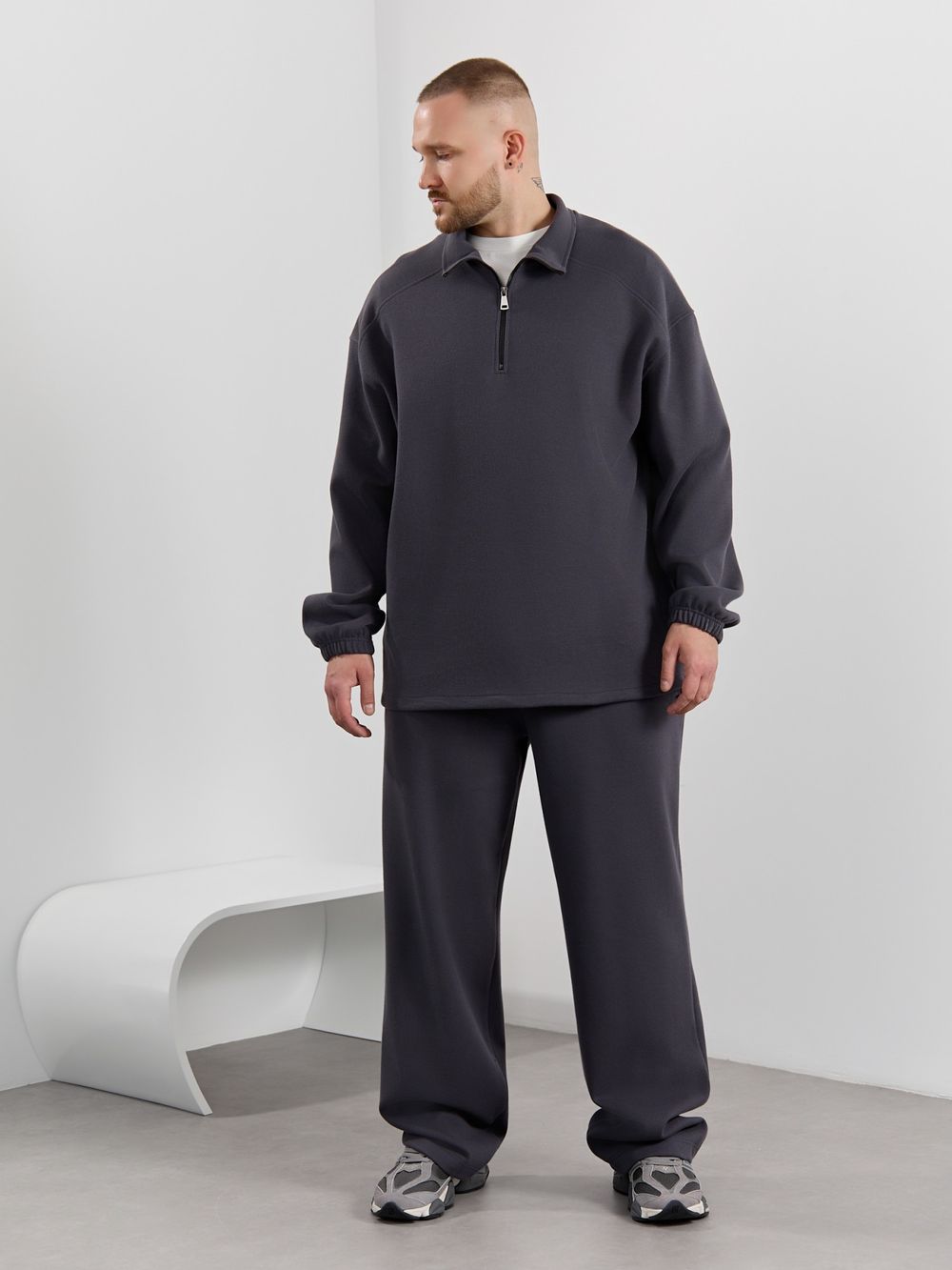 Толстовка мужская Интер-1 Виотекс ГРАФИТОВЫЙ