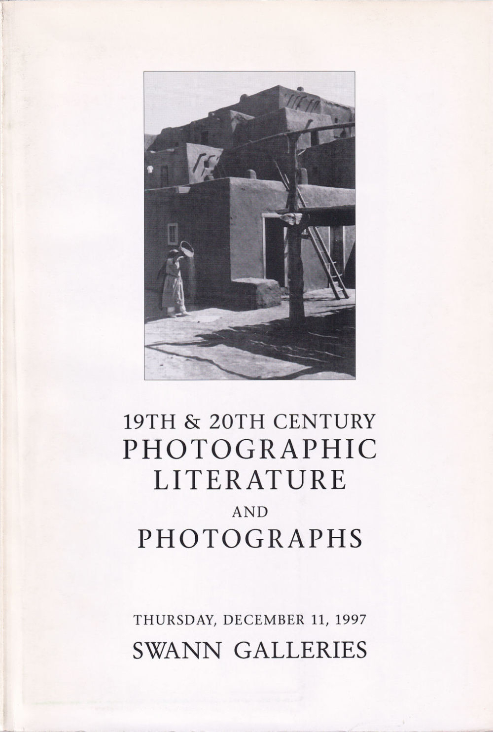 Каталог аукциона Swann Galleries, Нью-Йорк, Фотографии и фотолитература XIX-XX веков от 11 декабря 1997 года