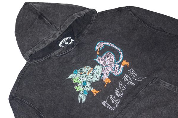 Худи Дружба garment dyed черный - фото 3