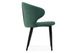 Стул на металлокаркасе Woodville Алсисар катания изумруд, черный, ножки черные