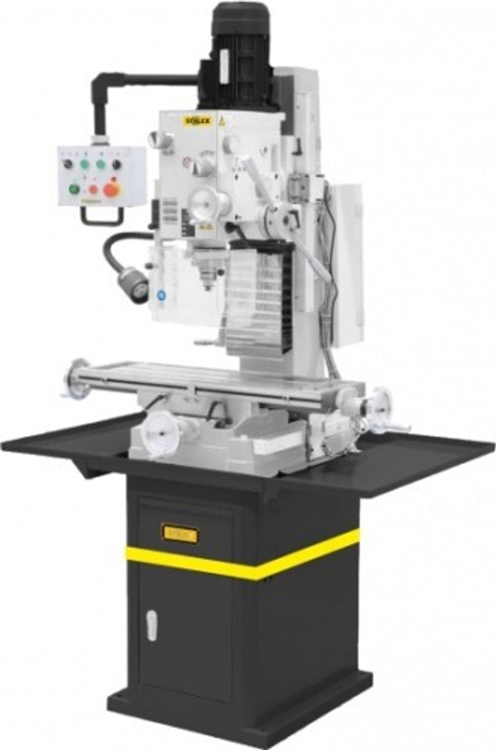 Станок фрезерно-сверлильный STALEX BF45PF 800х240 мм, с подставкойи автоподачей по оси Z