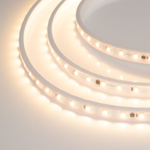 Светодиодная влагозащищенная лента Arlight 8W/m 54LED/m 5060SMD теплый белый 50M 027059(2)