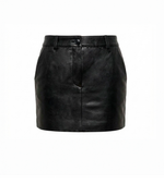 Кожаная юбка мини