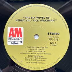 Винтажная виниловая пластинка LP Rick Wakeman The Six Wives Of Henry VIII (Япония 1973) (Без Оби)