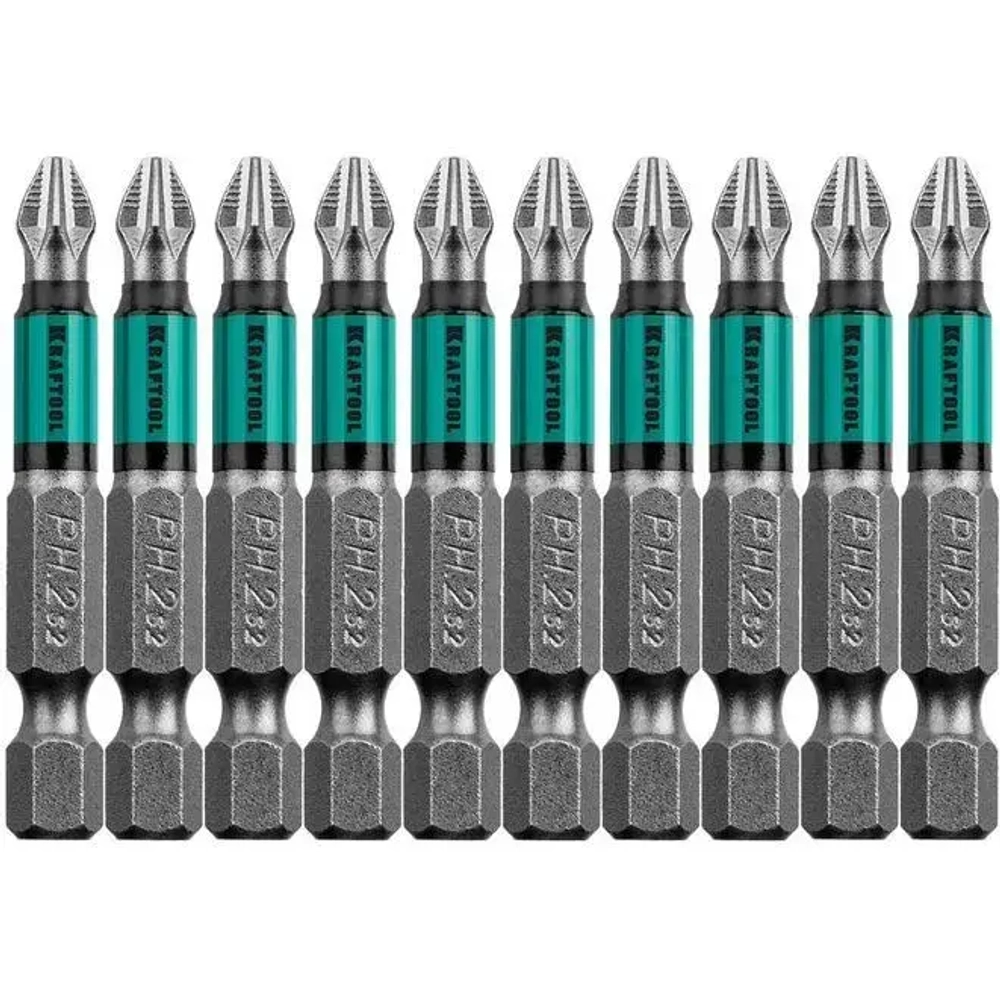 Биты KRAFTOOL PH2 50 мм, 10 шт. 26122-2-50-10