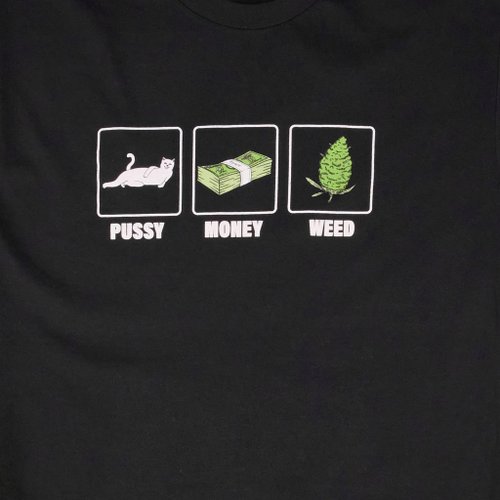 Футболка мужская Ripndip Pussy, Money, Weed Tee артикул:RND3550 - купить в магазине Дайс