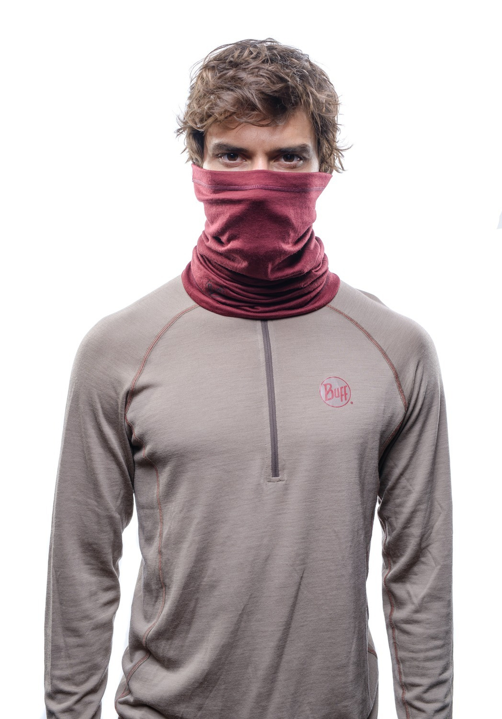 Бандана Buff LIGHTWEIGHT MERINO WOOL SOLID PURPLE RASPBERRY