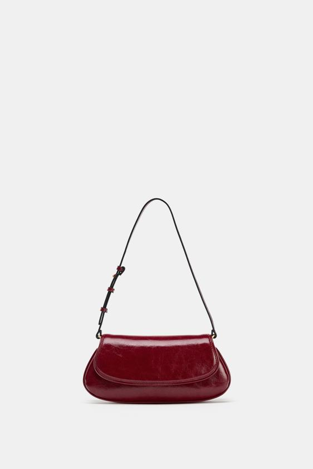 ZARA СУМКА ЧЕРЕЗ ПЛЕЧО С КЛАПАНОМ, КРАСНЫЙ