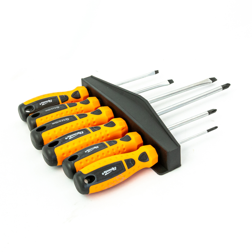 Набор отверток "Point", CrV, двухкомпонентные рукоятки, 6 шт, Sparta