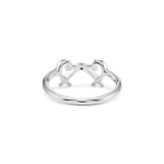 Кольцо из серебра с бриллиантом, Tiffany 💠 Любящие сердца. В наличии