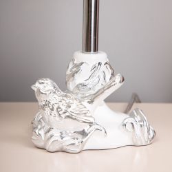 Настольная лампа Белла Белый с абажуром Адель Бланко