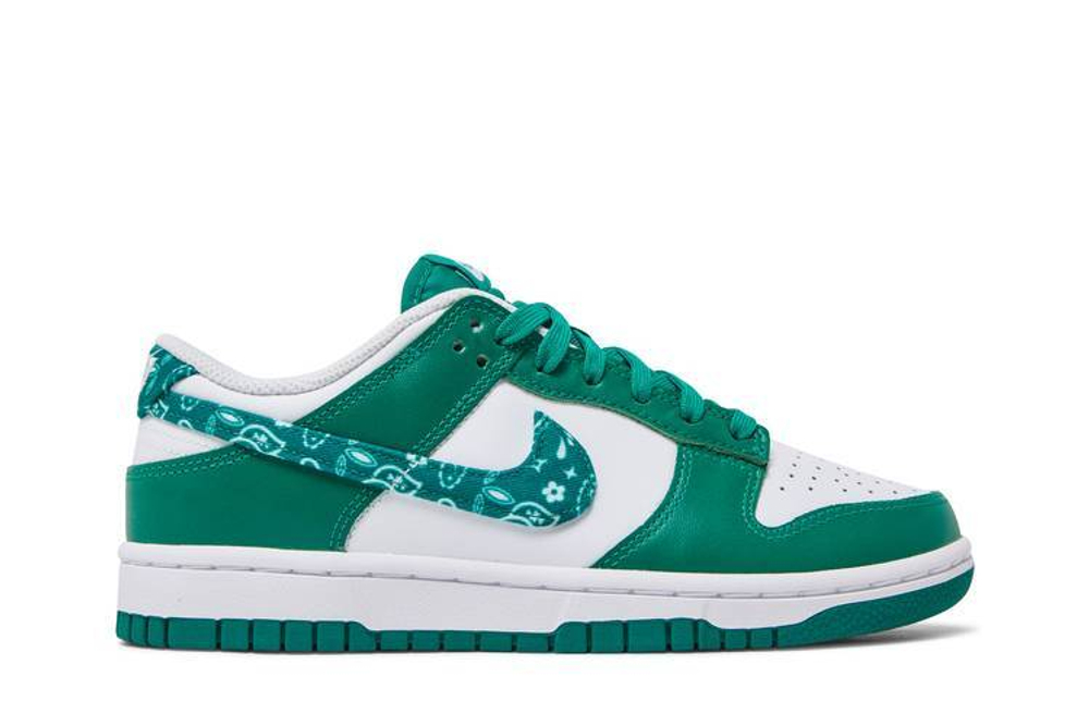 Кроссовки Nike Dunk Low Ess "Green Paisley" (Женская размерная сетка)